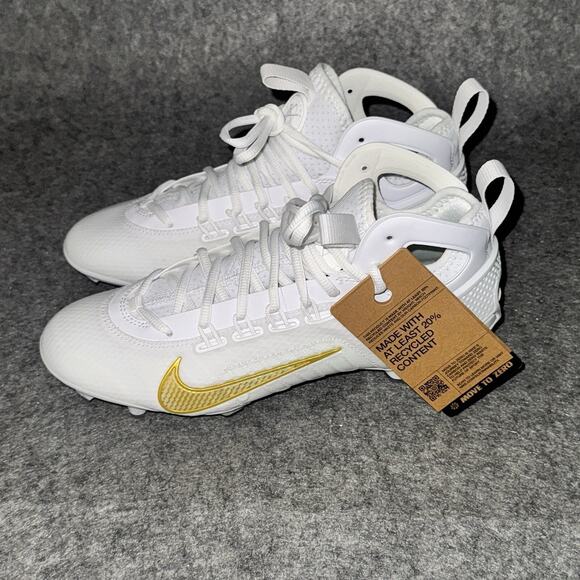 Nike Huarache 9 Elite LAX Low White Metallic Vivid Gold main image 5